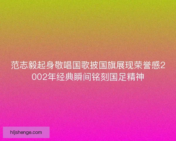 范志毅起身敬唱国歌披国旗展现荣誉感2002年经典瞬间铭刻国足精神